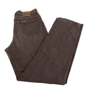 Vintage Mens Lee Riveted Brown Jeans Size 32x32 Made In USA